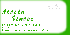 attila vinter business card